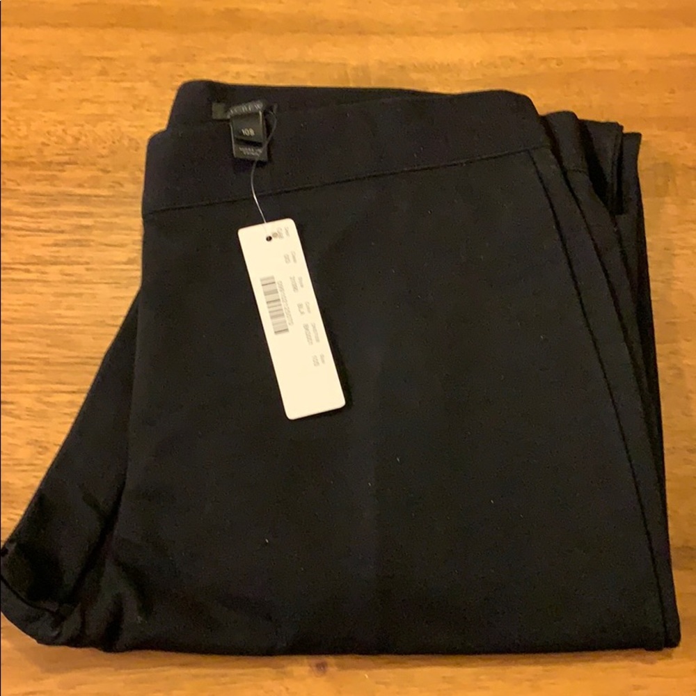 J. Crew black pixie pant new size 10 short